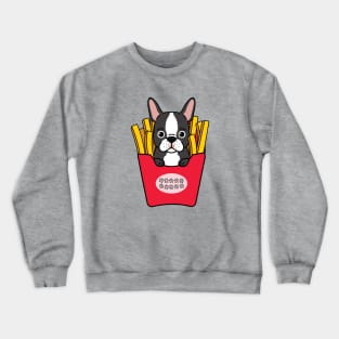 Cute Doggy And French Fries Crewneck Sweatshirt